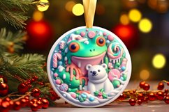 Round Christmas Ornament Sublimation|Clipart Product Image 1