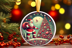 Round Christmass Ornament PNG Product Image 1
