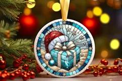 Round Christmas Ornament Sublimation|Clipart Product Image 2