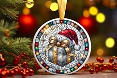 Round Christmas Ornament Sublimation|Clipart Product Image 2