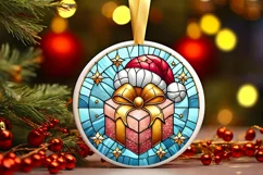 Round Christmas Ornament Sublimation|Clipart Product Image 2