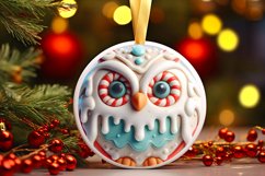 Round Christmas Ornament Sublimation|Clipart Product Image 1