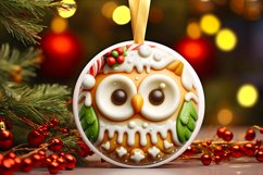 Round Christmas Ornament Sublimation|Clipart Product Image 1