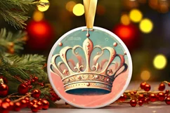 Round Christmas Ornament Sublimation|Clipart Product Image 2