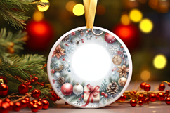 Round Christmass Ornament PNG Product Image 1