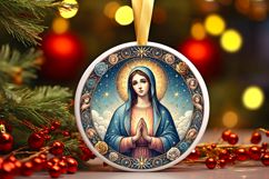 Round Christmass Ornament PNG Product Image 1