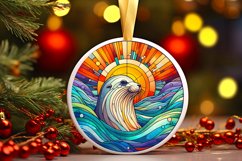 Round Christmas Ornament Sublimation|Clipart Product Image 1