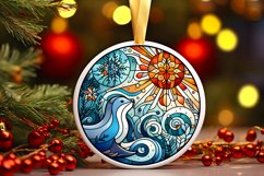 Round Christmas Ornament Sublimation|Clipart Product Image 1