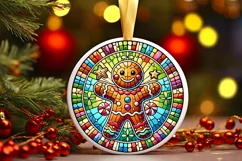 Round Christmas Ornament Sublimation|Clipart Product Image 2
