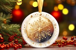Round Christmas Ornament Sublimation|Clipart Product Image 1