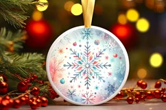 Round Christmas Ornament Sublimation|Clipart Product Image 3