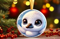 Round Christmas Ornament Sublimation|Clipart Product Image 2