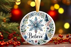 Round Christmas Ornament Sublimation|Clipart Product Image 1