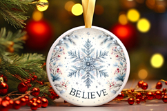 Round Christmass Ornament PNG Product Image 1