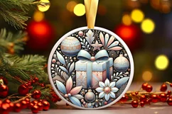 Round Christmas Ornament Sublimation|Clipart Product Image 2