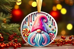 Round Christmas Ornament Sublimation|Clipart Product Image 2