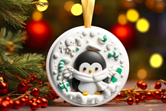 Round Christmass Ornament PNG Product Image 1