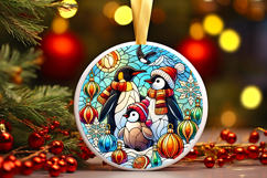 Round Christmass Ornament PNG Product Image 1