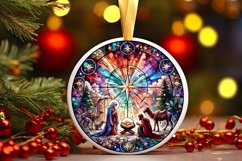 Round Christmas Ornament Sublimation|Clipart Product Image 1