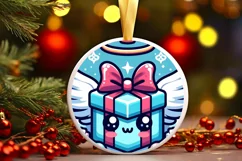 Round Christmas Ornament Sublimation|Clipart Product Image 2