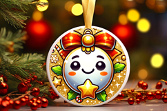 Round Christmass Ornament PNG Product Image 1