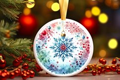 Round Christmas Ornament Sublimation|Clipart Product Image 3