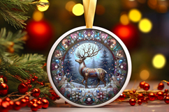 Round Christmass Ornament PNG Product Image 1