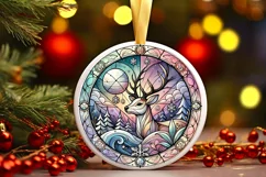 Round Christmas Ornament Sublimation|Clipart Product Image 2