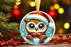Round Christmas Ornament Sublimation|Clipart Product Image 2