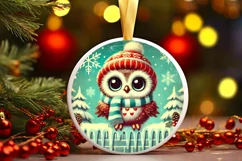 Round Christmas Ornament Sublimation|Clipart Product Image 2