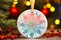 Round Christmas Ornament Sublimation|Clipart Product Image 2