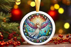 Round Christmas Ornament Sublimation|Clipart Product Image 2