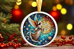 Round Christmas Ornament Sublimation|Clipart Product Image 2