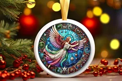 Round Christmas Ornament Sublimation|Clipart Product Image 2