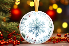 Round Christmass Ornament PNG Product Image 1