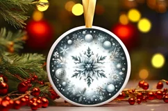 Round Christmas Ornament Sublimation|Clipart Product Image 1
