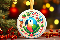 Round Christmass Ornament PNG Product Image 1