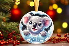 Round Christmas Ornament Sublimation|Clipart Product Image 1