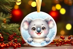 Round Christmas Ornament Sublimation|Clipart Product Image 1