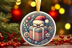 Round Christmas Ornament Sublimation|Clipart Product Image 2