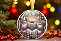 Round Christmas Ornament Sublimation|Clipart Product Image 1
