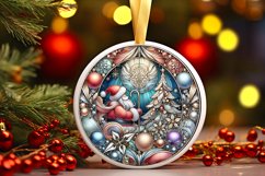 Round Christmas Ornament Sublimation|Clipart Product Image 1