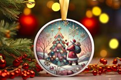 Round Christmas Ornament Sublimation|Clipart Product Image 2