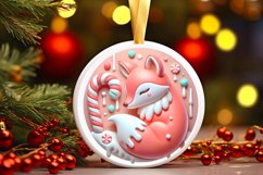 Round Christmas Ornament Sublimation|Clipart Product Image 2