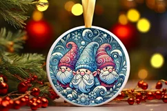 Round Christmas Ornament Sublimation|Clipart Product Image 2