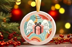 Round Christmas Ornament Sublimation|Clipart Product Image 2