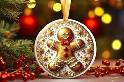 Round Christmas Ornament Sublimation|Clipart Product Image 1
