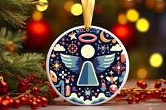 Round Christmas Ornament Sublimation|Clipart Product Image 1