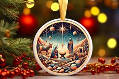 Round Christmas Ornament Sublimation|Clipart Product Image 1