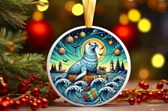 Round Christmas Ornament Sublimation|Clipart Product Image 2